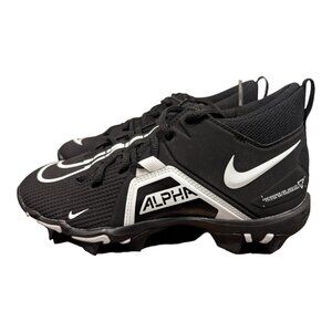 Nike Alpha Menace 3 Shark Football Cleats ~ Boy's 5 ~ Black / White